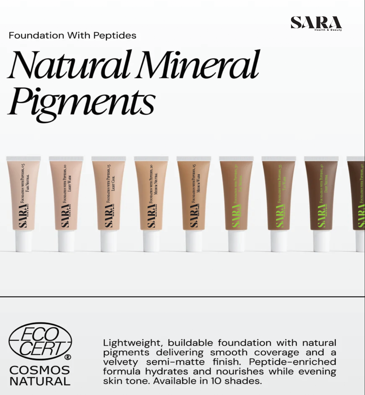 Foundation with Peptides, 10 Light Warm