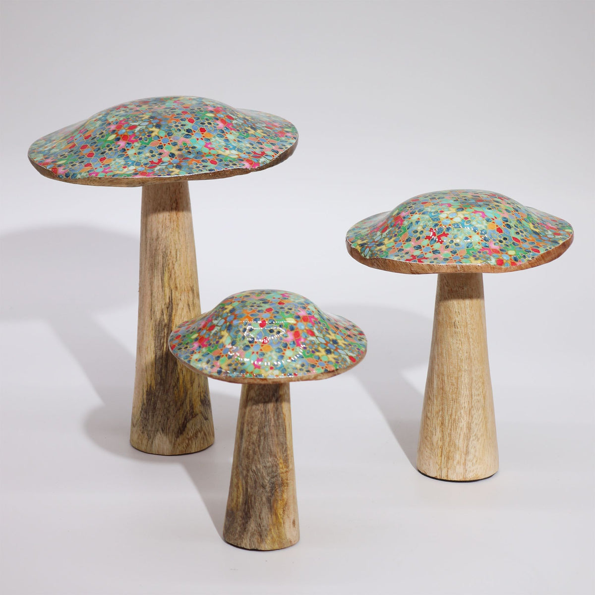 Med Mushroom - 15cm - Mediterranean Tile Pattern