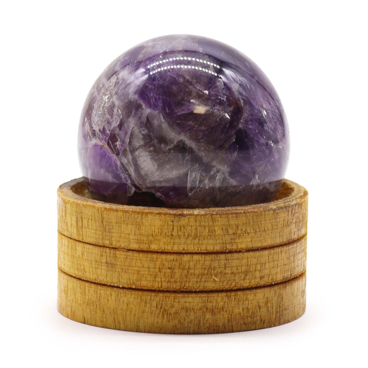 Gemstone Sphere 50mm - African Amethyst with Stand