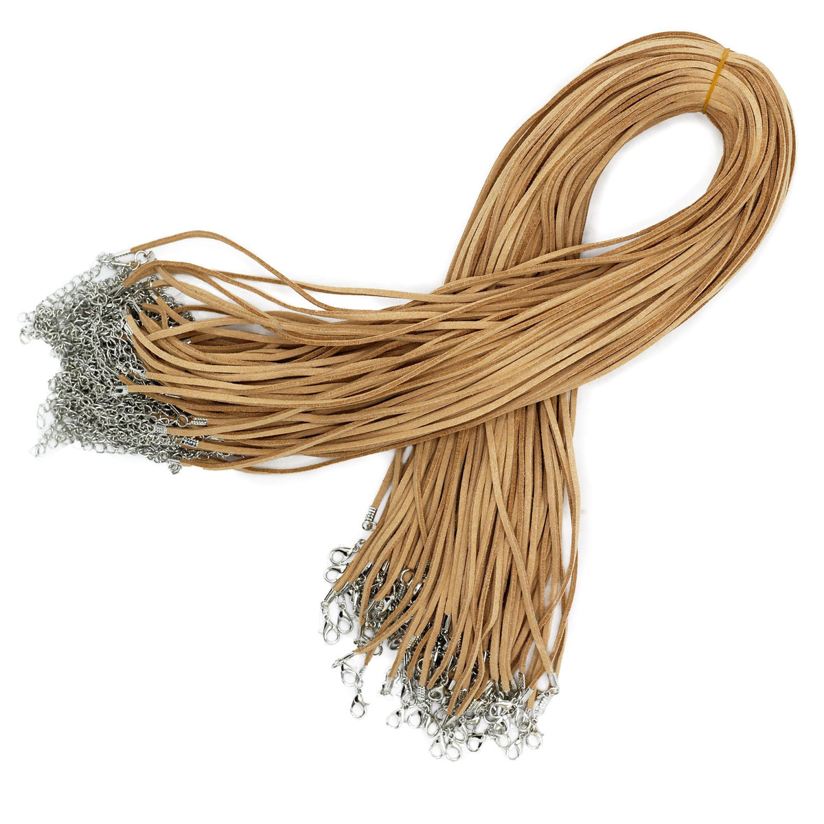Packs Faux Suede Pendant Cords - 2.5mm x 55cm - Tan A120