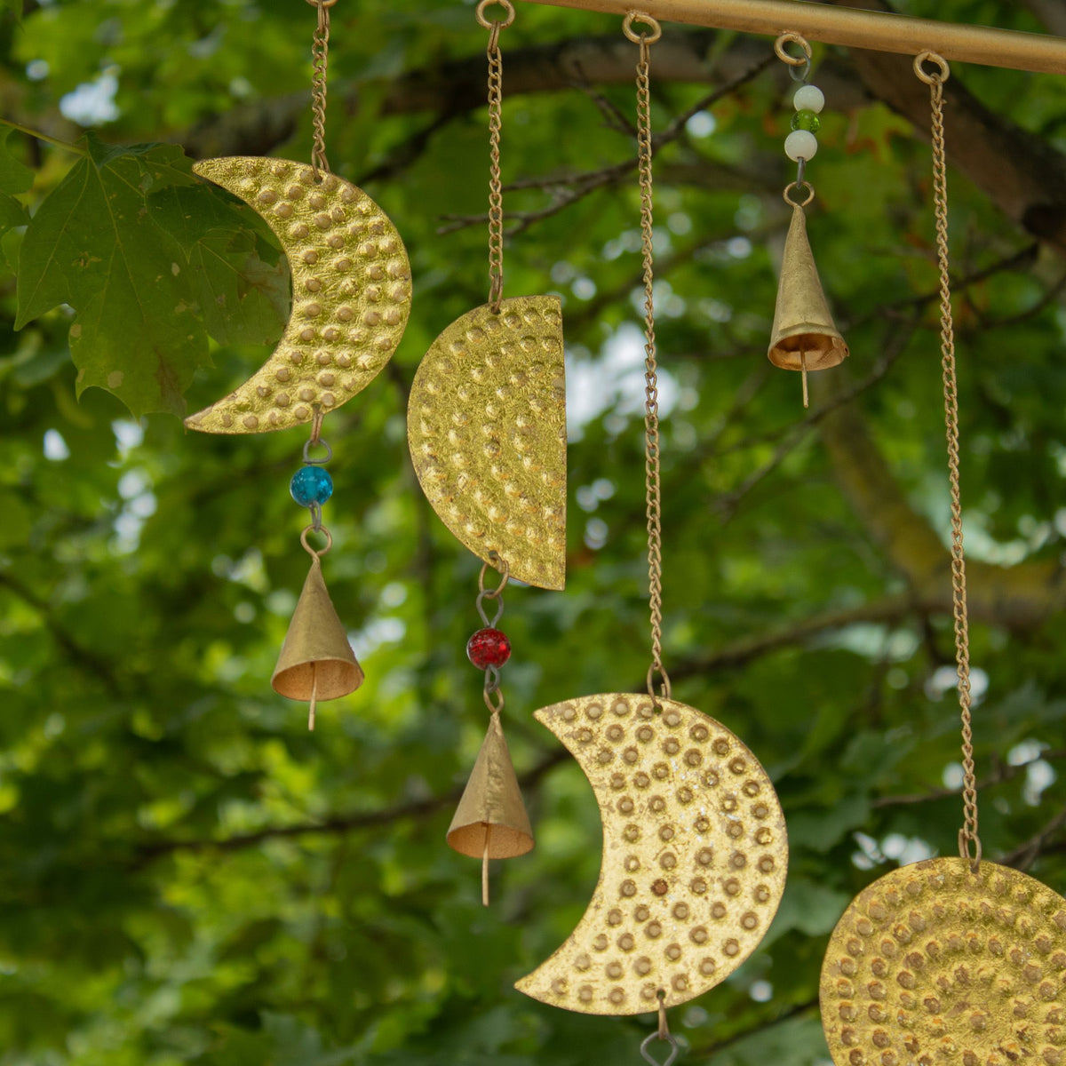 Indian Chimes - Brass Moon Phases Chimes - 43x40cm