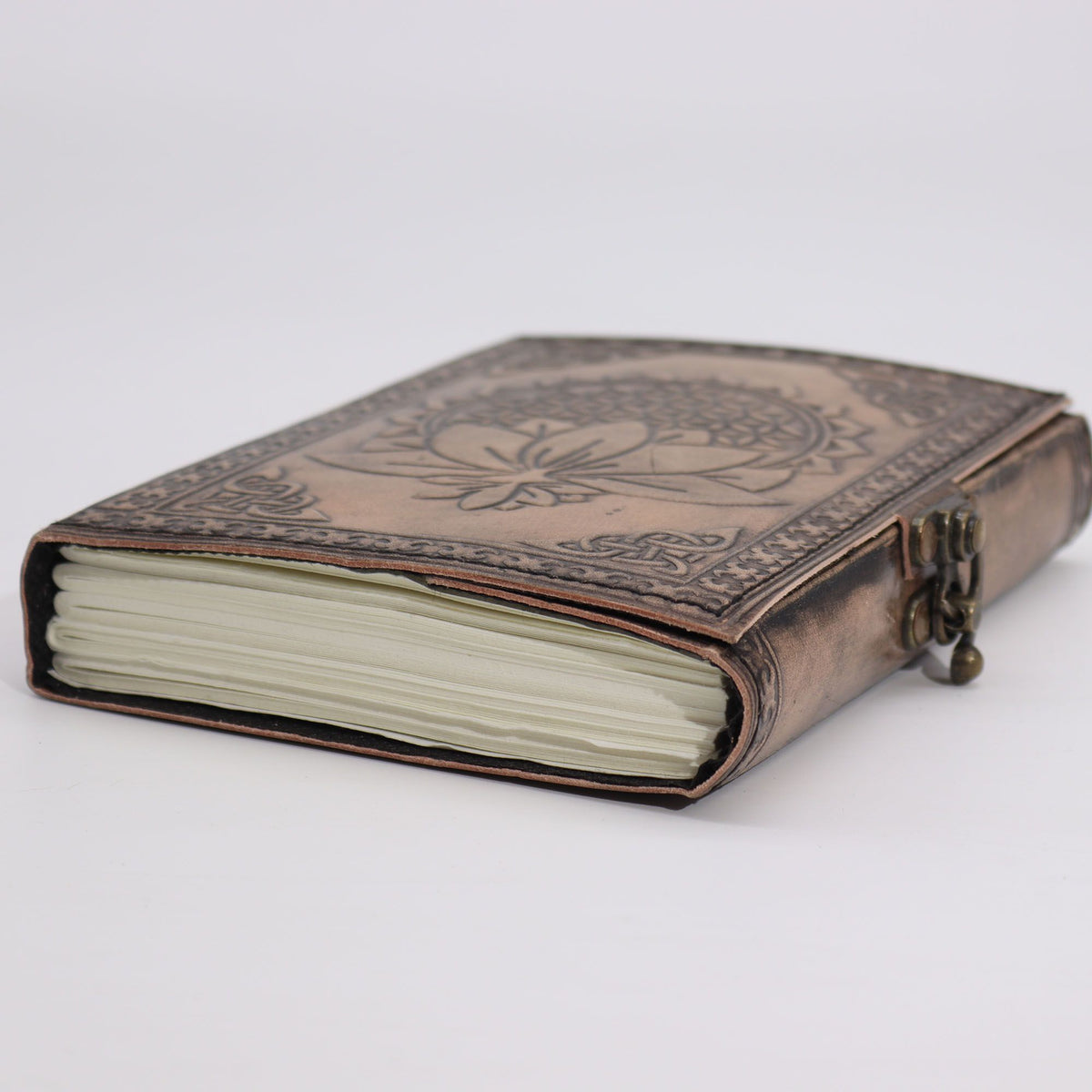Lotus Mandala - Esoteric Notebook - Antique Grey - 200 pages Stich Edge- 17.5x12.5x3cm