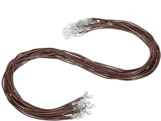 Packs Waxed Pendant Cords -  2mm x 55cm - Assorted - Dark Brown 112