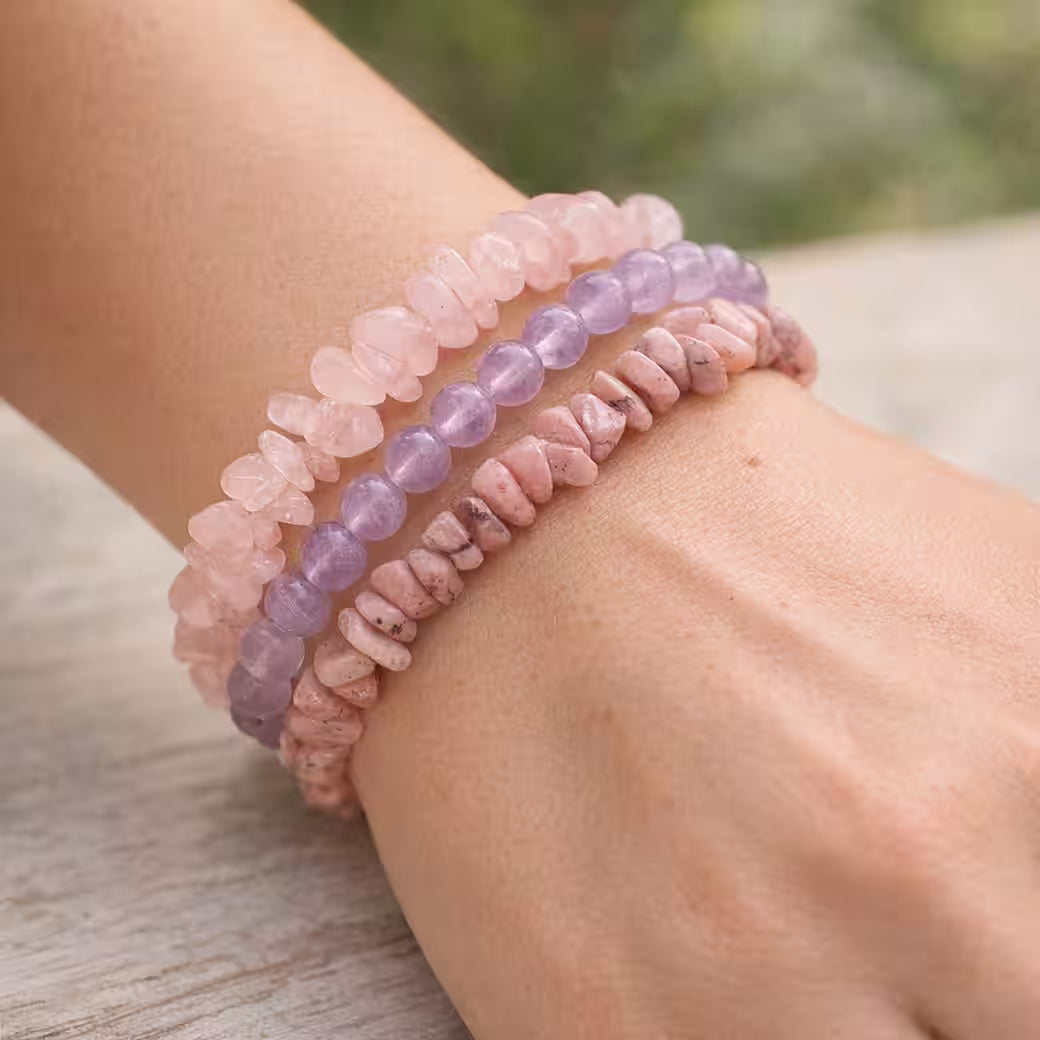 Chipstone Bracelet - Rose Quartz