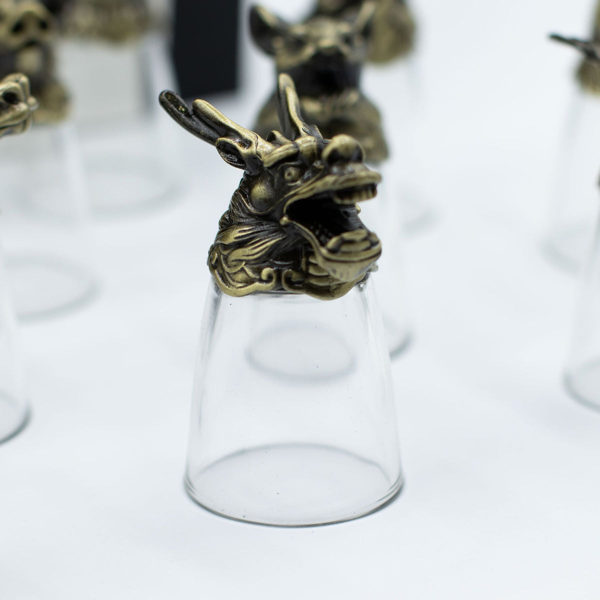 Bottom Up Shot Glasses (25ml) - Forest & Mystical Creatures - Antique Bronze