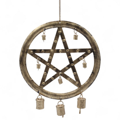 Indian Chimes - Pentagon with Cow Bells - 25x49cm