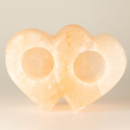 Double Heart Salt Candle Holder 1Kg