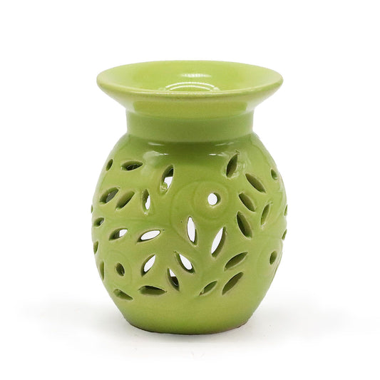 Floral Oil Burner - Lime