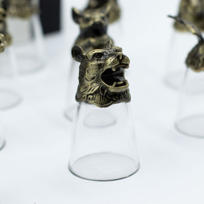 Bottom Up Shot Glasses (25ml) - Forest & Mystical Creatures - Antique Bronze