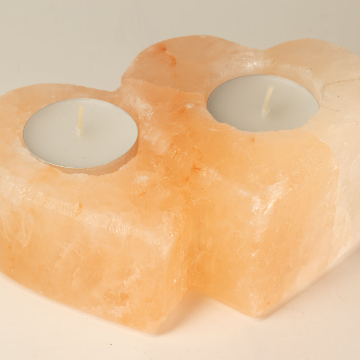 Double Heart Salt Candle Holder 1Kg