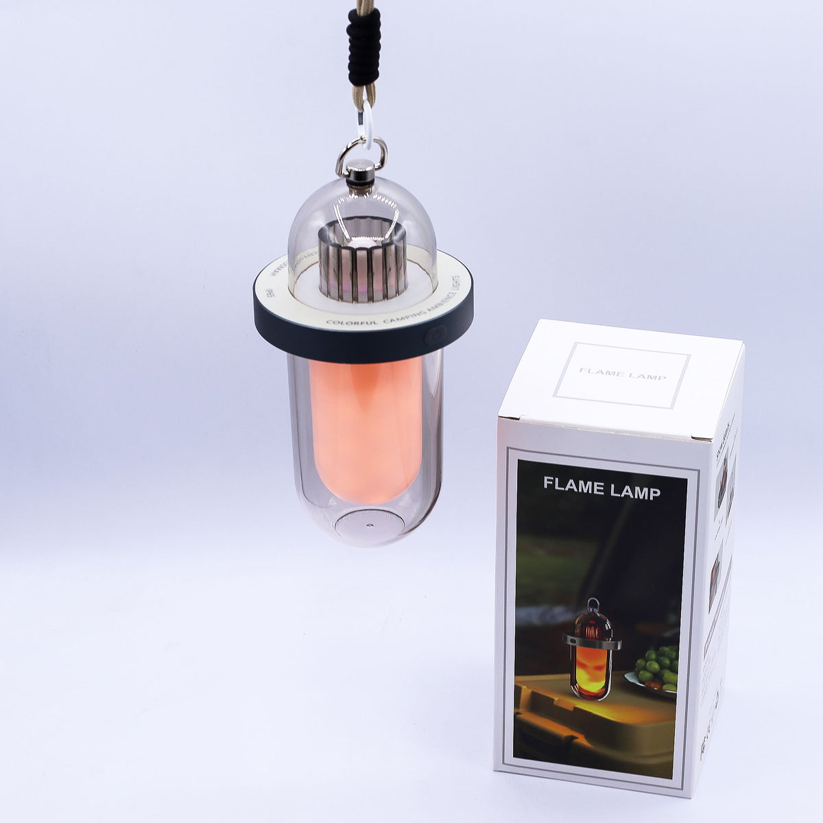 Outdoor Flame Effect Lamp - White USB - C Chargable - Multi Colour