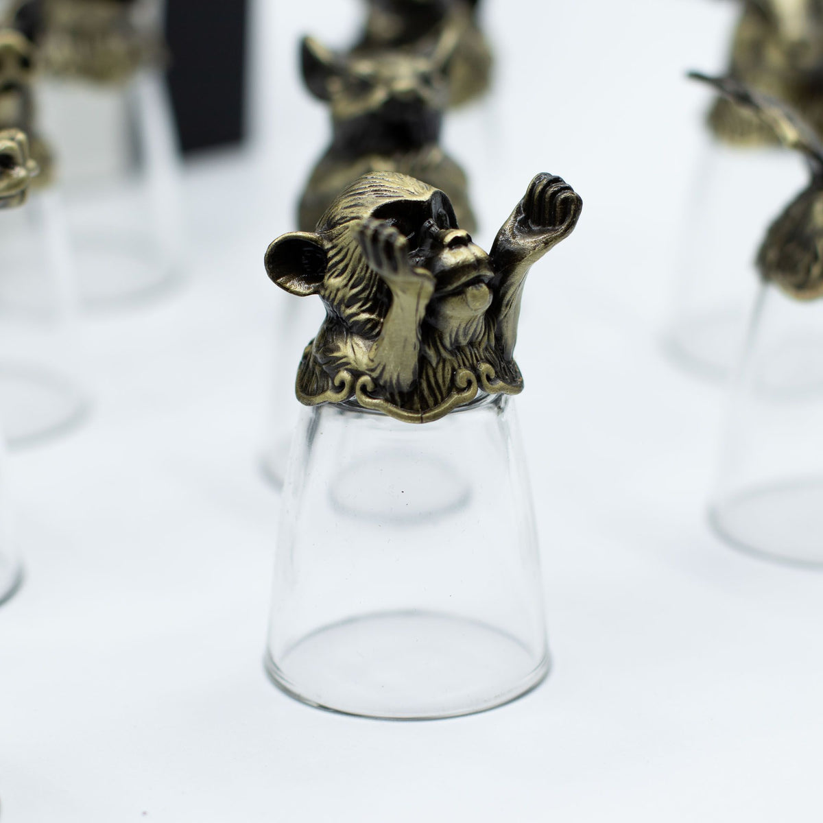 Bottom Up Shot Glasses (25ml) - Forest & Mystical Creatures - Antique Bronze