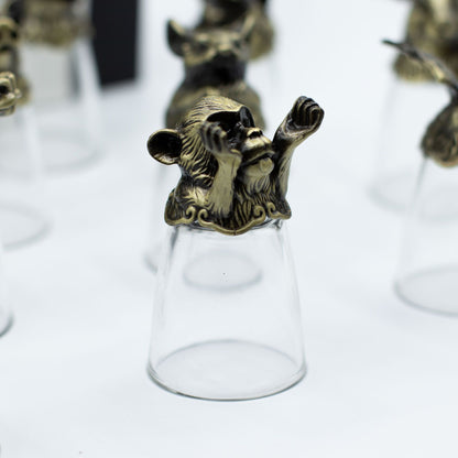 Bottom Up Shot Glasses (25ml) - Forest & Mystical Creatures - Antique Bronze