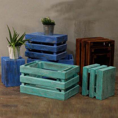 Set of 3 Storage/Display Boxes - Brown