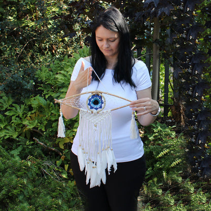 Protection Dream Cather - Sm Macrame Eye Assorted Colours
