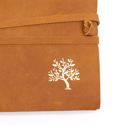 Leather Sketchbook Golden Tree - 144 pages -  18x23cm