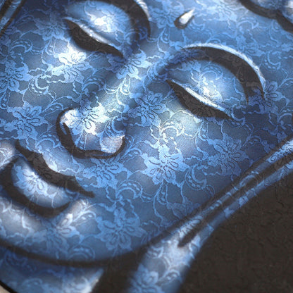 Buddah Painting - Blue Brocade Detail  60x80cm