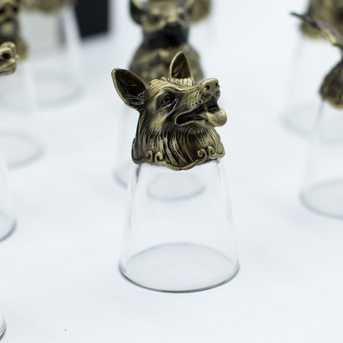 Bottom Up Shot Glasses (25ml) - Forest & Mystical Creatures - Antique Bronze