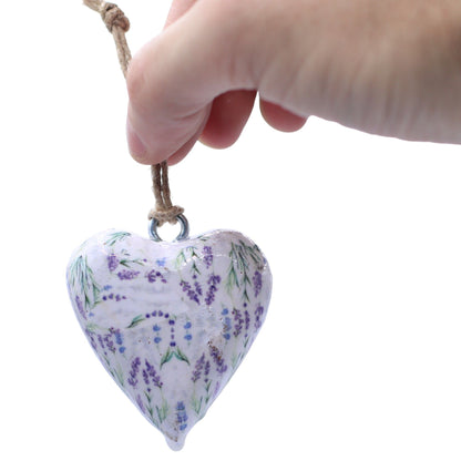 Large Decor Wood Hearts -  Lavender