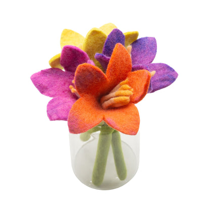 Felt Flowers - Lily (10 assorted colours)