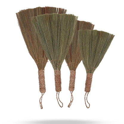 Set 4 - Pampas Fan Broom - Natural mixed sizes