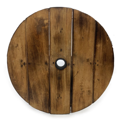 Beer Barrel Table & Parasol Stand – Natural Wood 60 x 48.5 cm