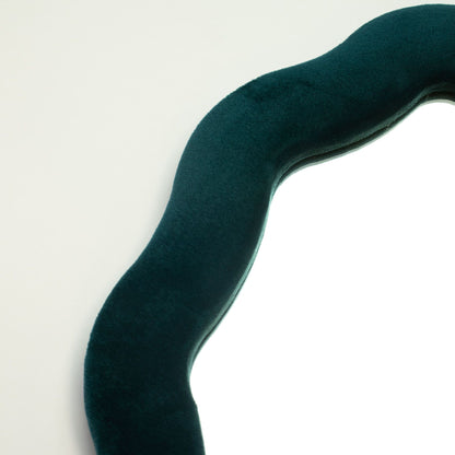 Soft Squiggly Mirror – Oval Pebble – Royal Teal (20.5 x 32.5 x 2.3cm)