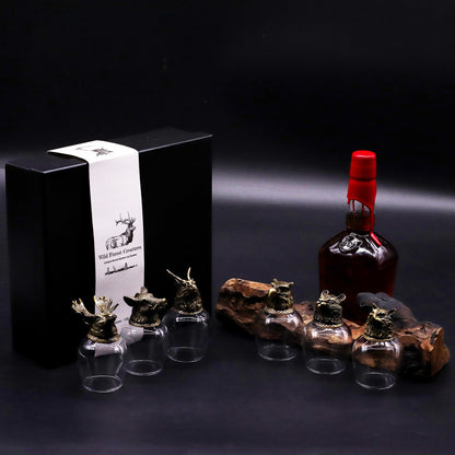 Gift Set of 6 Glasses (100ml) - Mystical Creatures - Antique Bronze