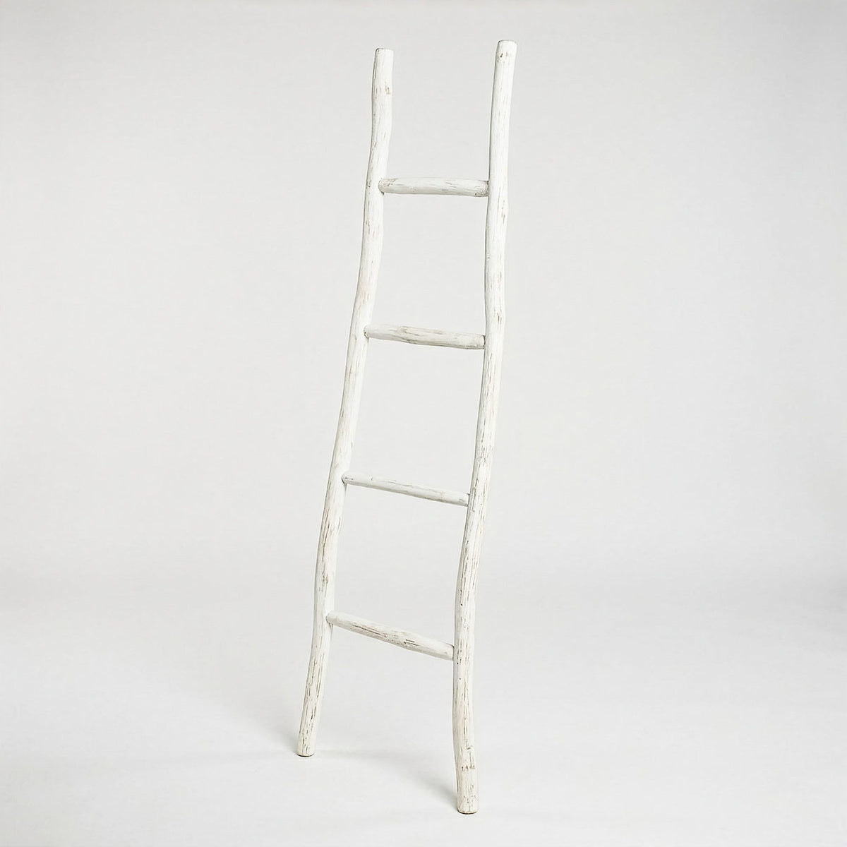 Large Kemu Wood Ladder - 1.5m - Whitewash - Japan Style