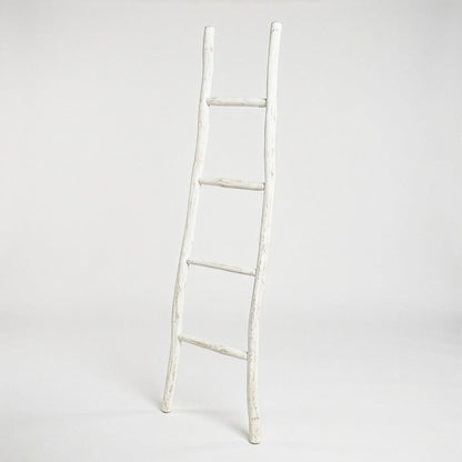 Large Kemu Wood Ladder - 1.5m - Whitewash - Japan Style