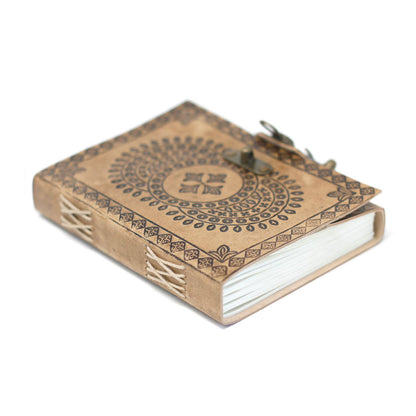 Leather Blue Mandala Notebook (18x13 cm)