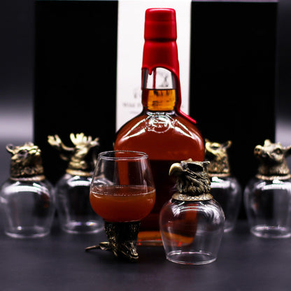 Gift Set of 6 Glasses (100ml) - Mystical Creatures - Antique Bronze