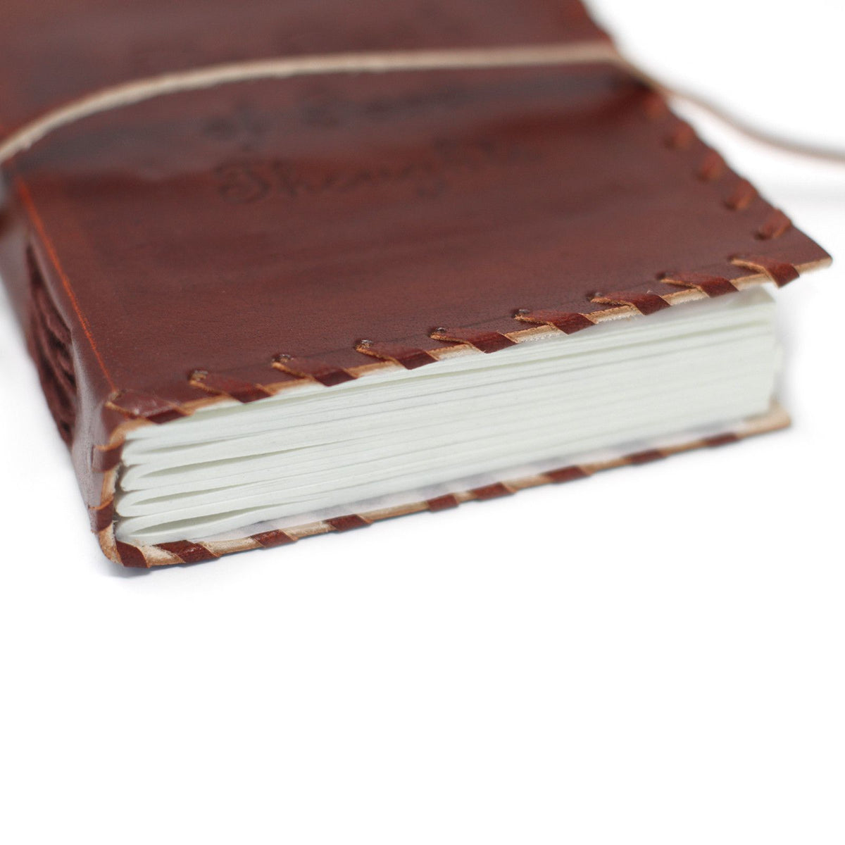 Leather Book of Thoughts with Wrap Notebook (15x10")