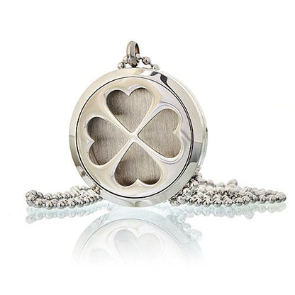 Aromatherapy Jewellery Necklace - Four Leaf Clover 30mm