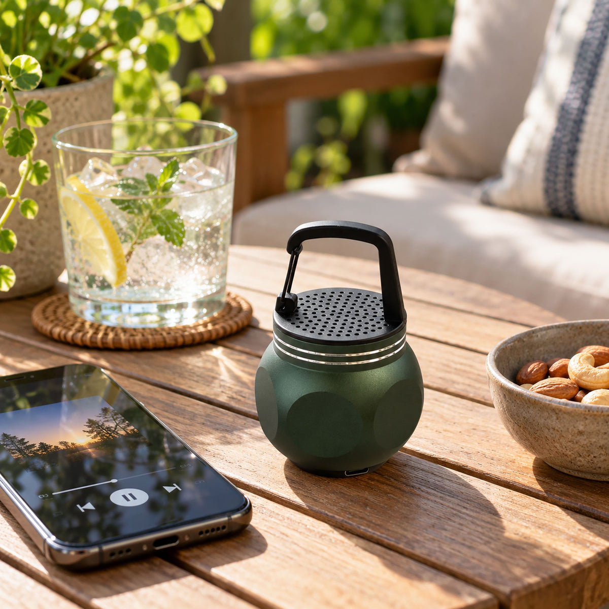 Camping Hook Green Mini Speaker