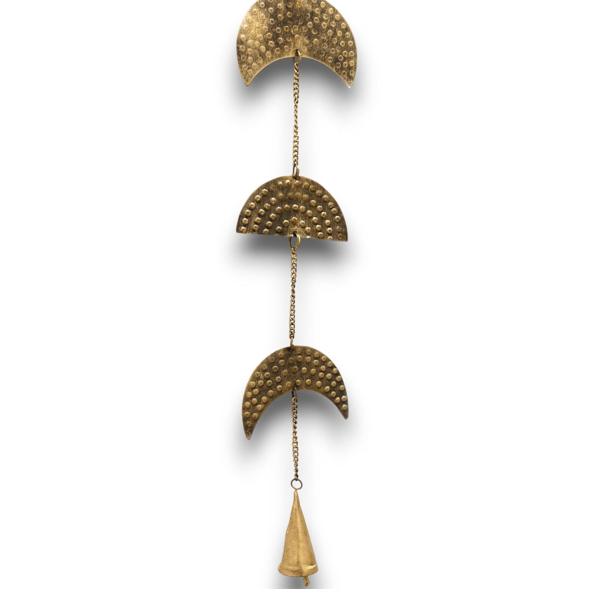 Indian Chimes - Brass Moon Phases Drop with Bell 1m