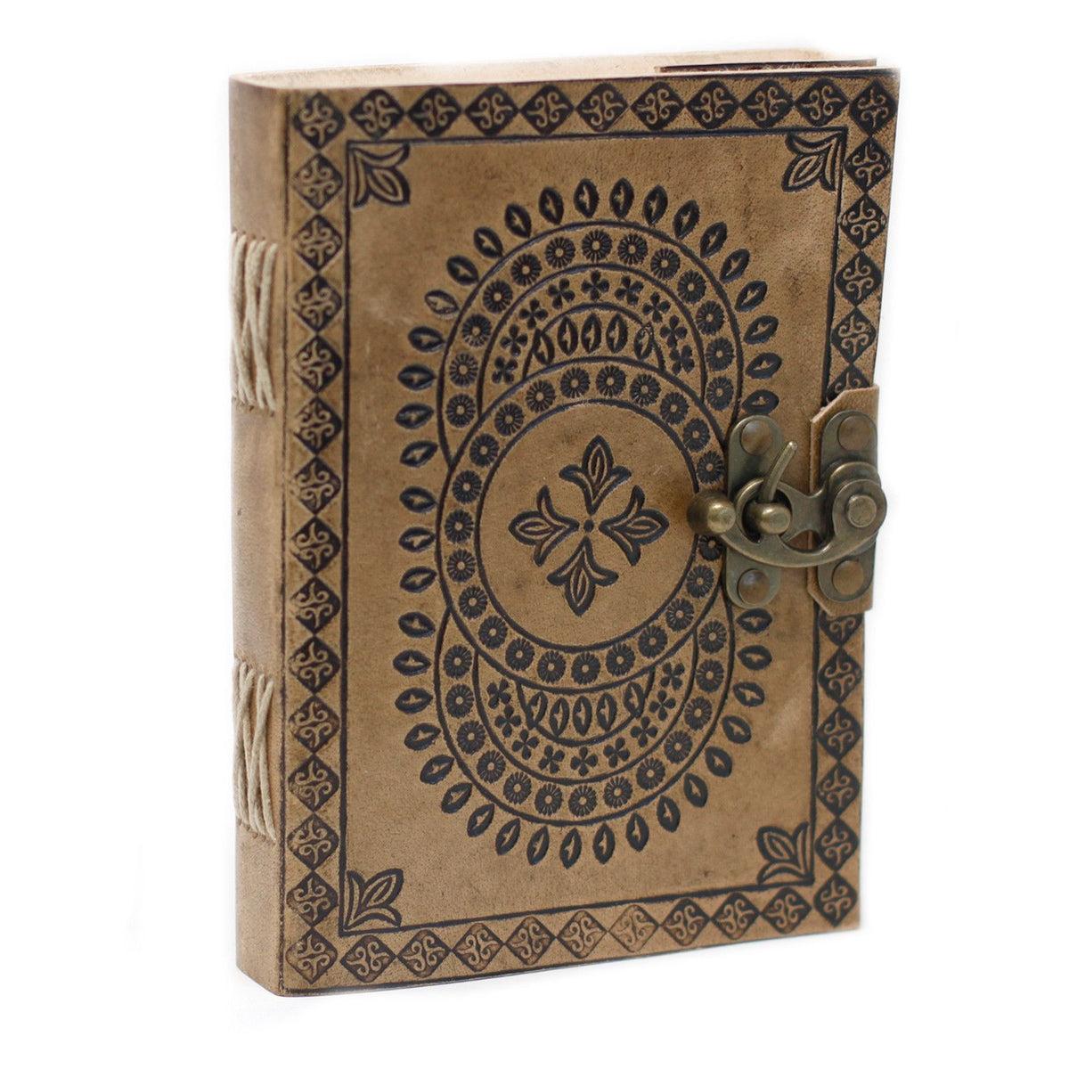 Leather Blue Mandala Notebook (18x13 cm)
