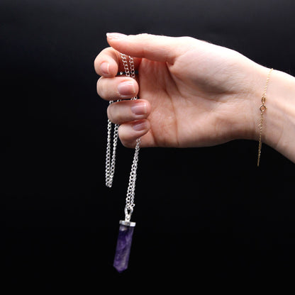 Gemstone Classic Point Pendant - Tiger Eye