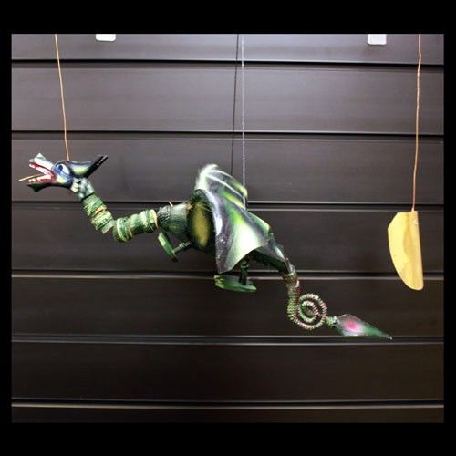 Lrg Green Coconut Dragon Mobile 46cm