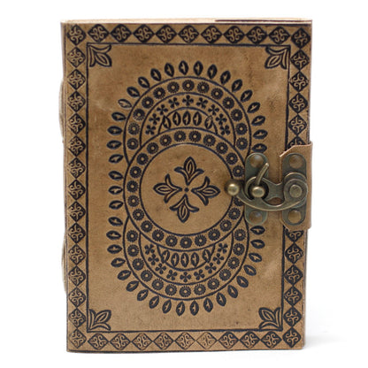 Leather Blue Mandala Notebook (18x13 cm)