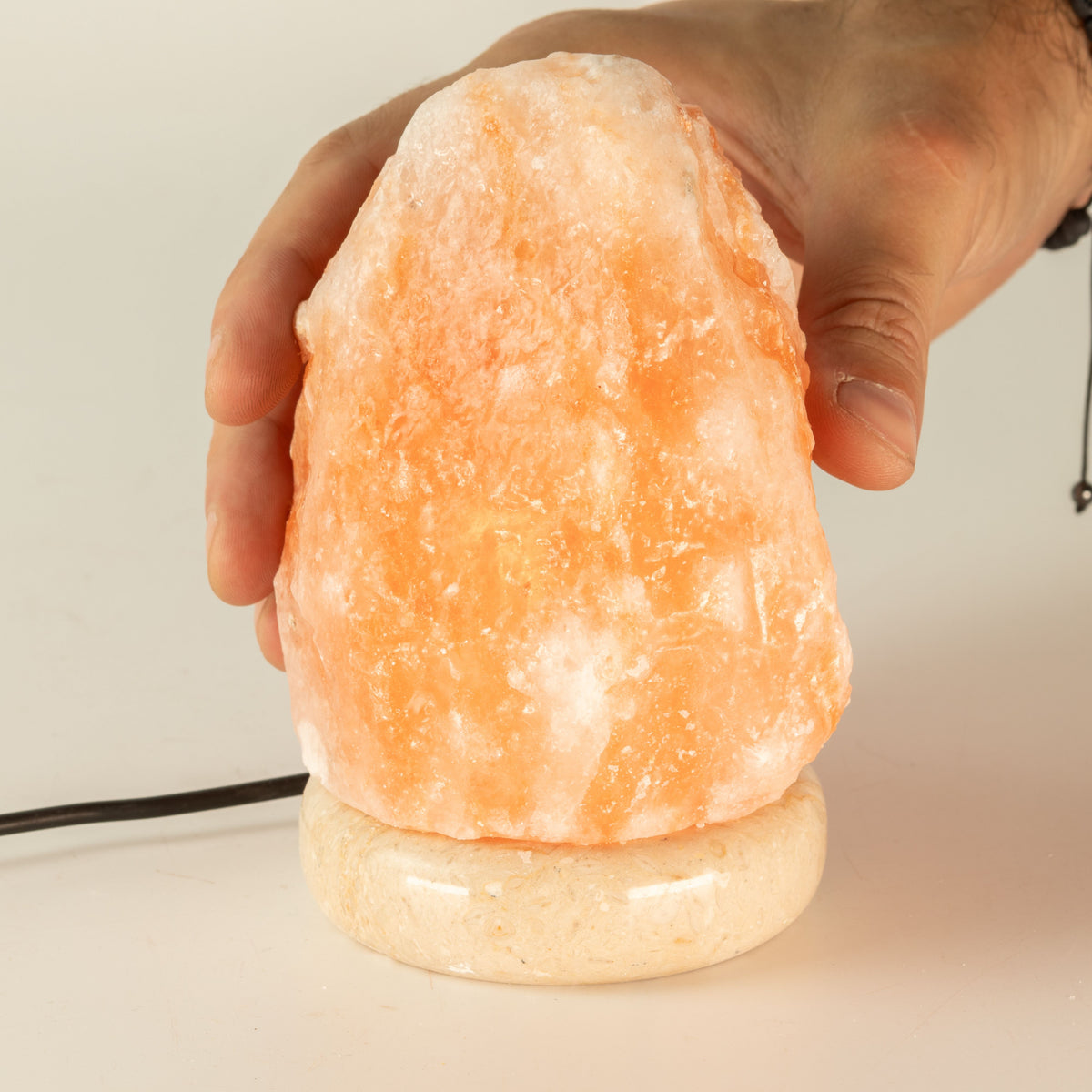 Quality USB Natural Salt Lamp - 11.5 cm (multicolored light)