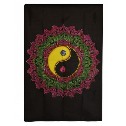 Cotton Wall Art (70x110cm) - Ying & Yang Mandala
