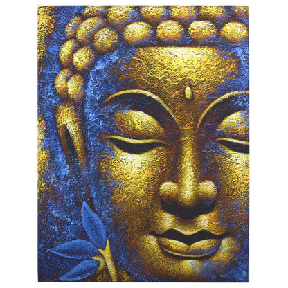 Buddah Painting - Gold Face & Lotus Flower 60x80cm