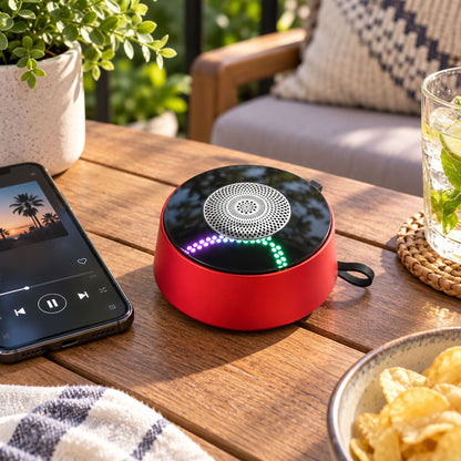 Red Mandela Lighting Effect Mini Speaker