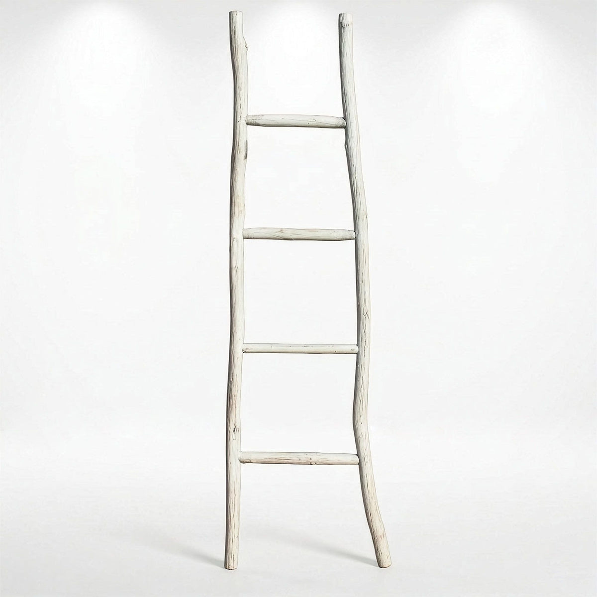 Large Kemu Wood Ladder - 1.5m - Whitewash - Japan Style