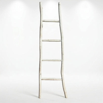 Large Kemu Wood Ladder - 1.5m - Whitewash - Japan Style