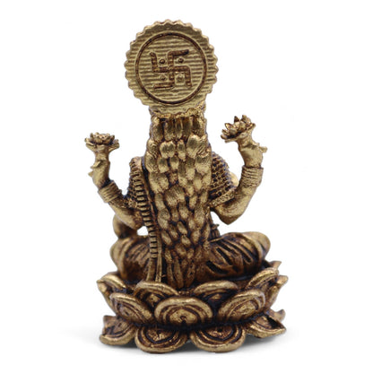 Brass Miniature Gods - Laxmi (22gms)  - 37mm