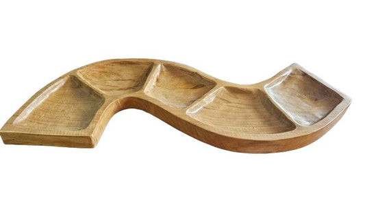 Snake Shaped Teak Bowl Aprox 55cm