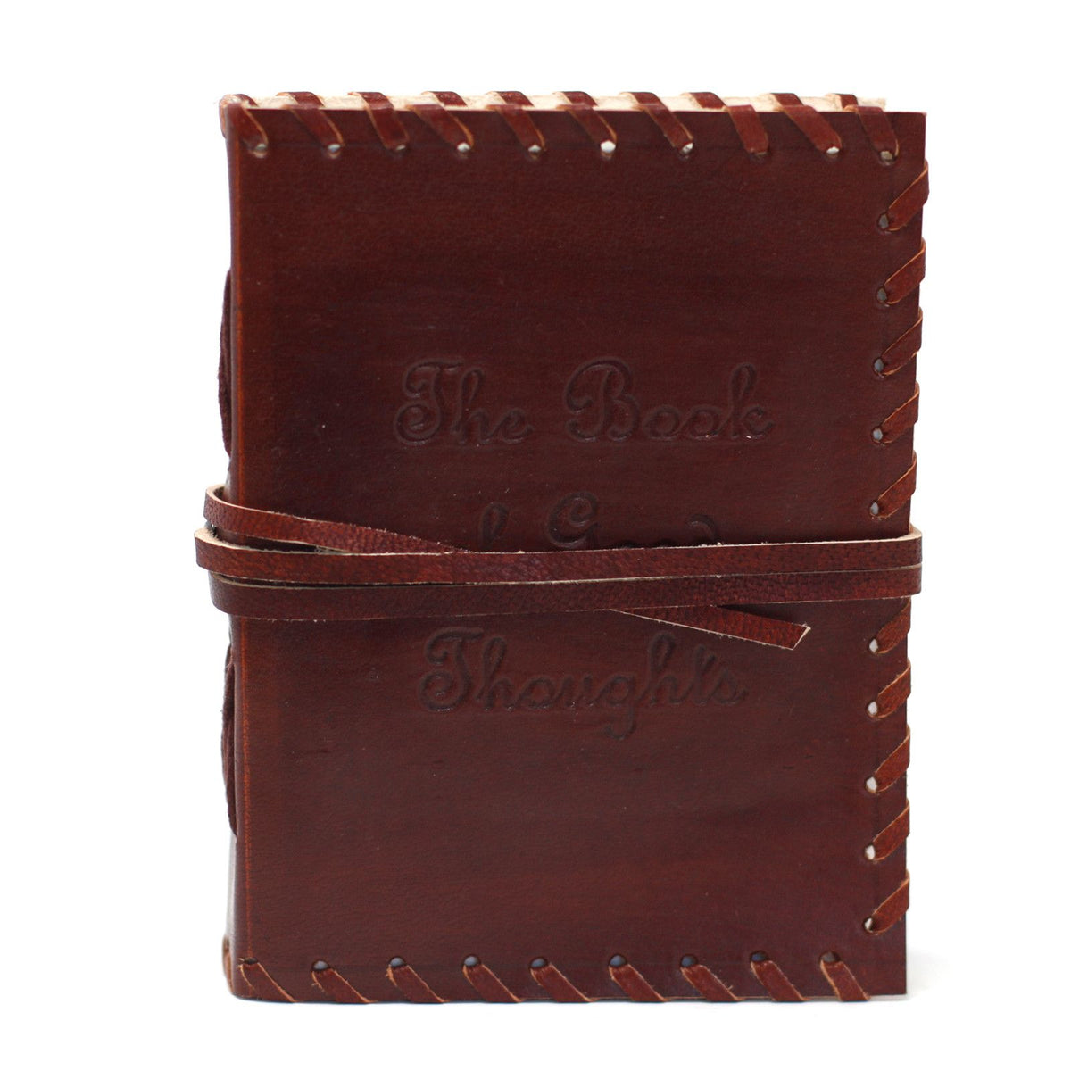 Leather Book of Thoughts with Wrap Notebook (15x10")
