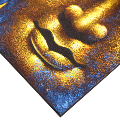 Buddah Painting - Gold Face & Lotus Flower 60x80cm